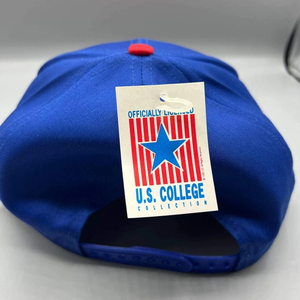Vintage Kansas Jayhawks Hat Men Blue Red NCAA Snap‎ Back Cap New